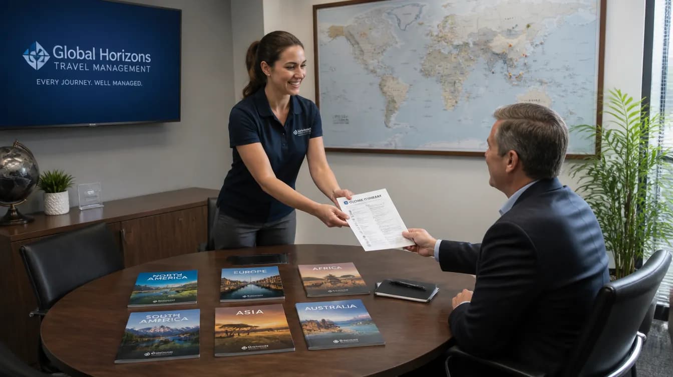 Travel professionals reviewing an airport programme together